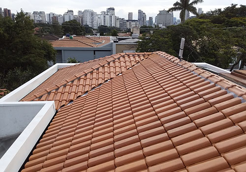 Telhado reformado em São Paulo